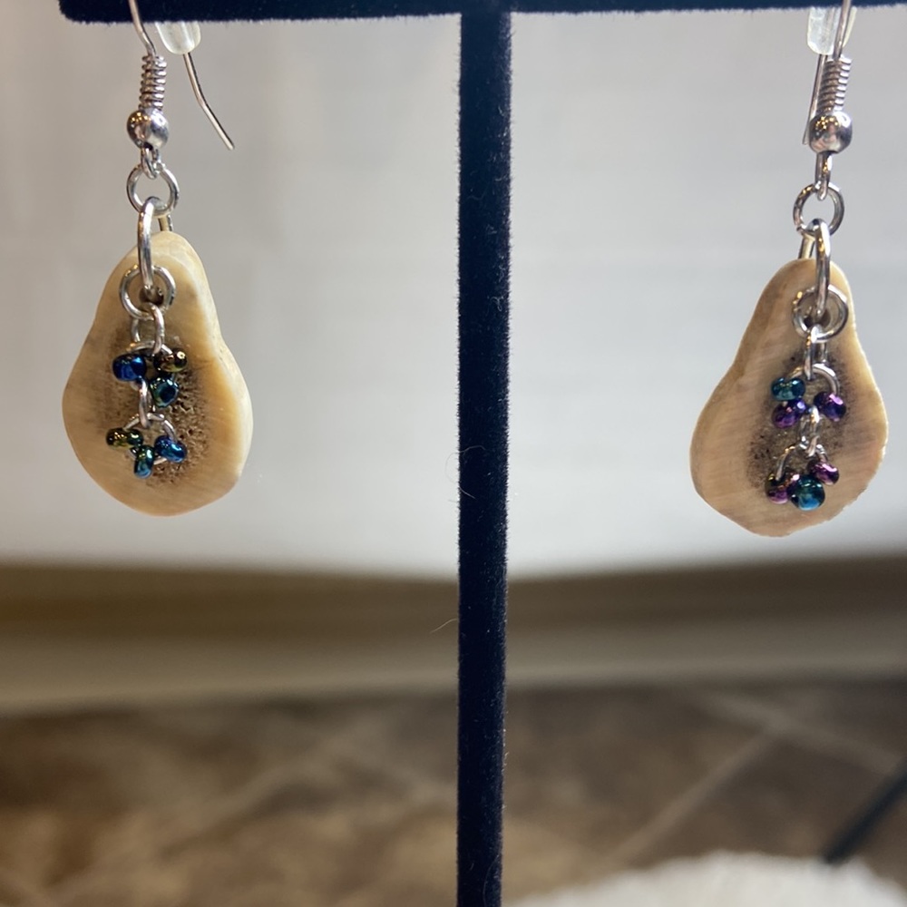 Artisan Bone Earrings - Picture 2 of 6